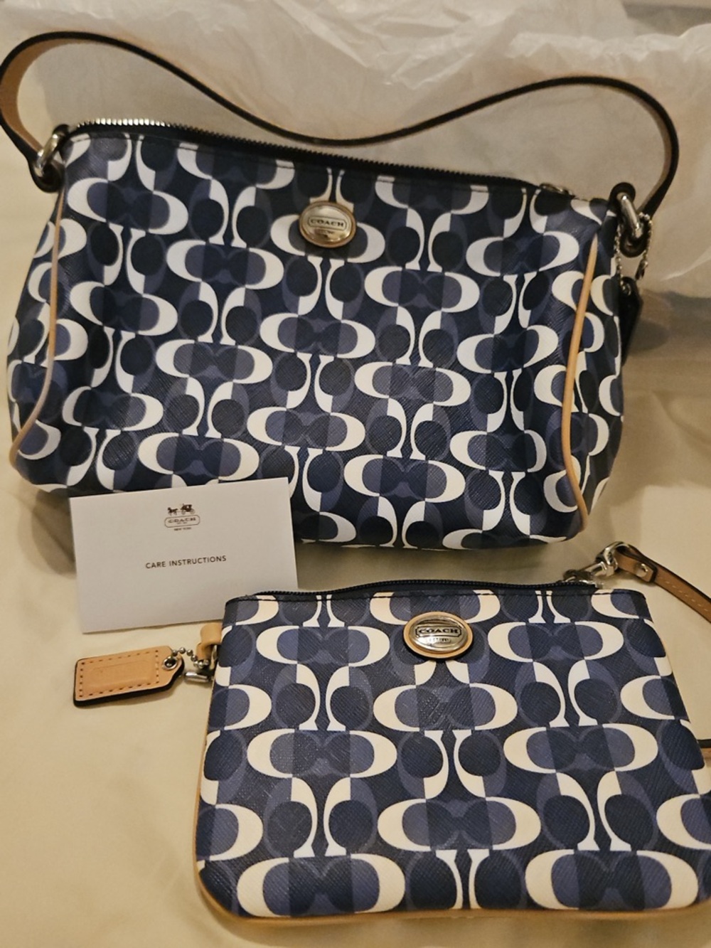 Coach Peyton Signature Dream “C” Print Shoulder Bag and Wallet Set
